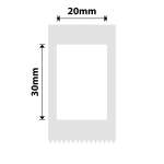 NB313 - - D101 Only - 20X30MM - 210 White Labels