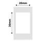 NB313 - - D101 Only - 20X30MM - 210 White Labels