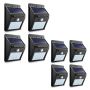 Set Of 8 Pip Motion + Cds Night Sensor Solar LED Wall Light
