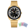- Men Formal Stainless Steel Strap Analogue Watch - Silver Black