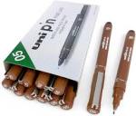 PIN-05-200 0.5MM Sepia Uni Pin Drawing Pen Box Of 12 41-1564-16