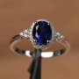 1PC Gorgeous Blue Oval Zirconia Ring Symbol Of Eternity Love Promise Ring Elegant Party Jewelry For Girls Birthday Gift