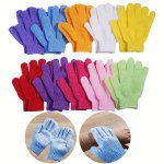 2 4 8 10 Pcs Exfoliating Shower Gloves Mitt Washcloth Bath Gloves For Shower Double Sided Exfoliating Gloves For Spa Massage And