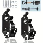 1PC Shovel Mount For Roof Rack Metal Rubber Clamp Mounting Kit Bracket Quick Release Ax Shovel Holder Wall Mount Kit For Truck O