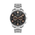 Multifunction Stainless Steel Black Dial Watch