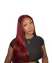 Maroon Straight Brazilian Lace Frontal Wig