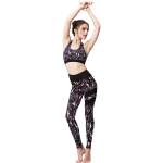 Ladies Black Fern Yoga Set Activewear HK207 - Extra Large