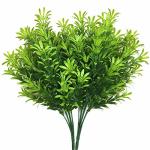 Pasyou Artificial Plants Shrubs Plastic Shrub Fake Bushes Grass Greenery Leaves Bush Indoor Outdoor Home Garden Party Verandah W