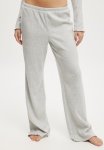 Cotton On Super Soft Ribbed Straight Leg Pant - Light Grey Marle