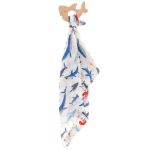 Shark Muslin Soother And Beech Wood Teether By
