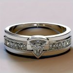 Fashion Square Rhinestone Men's Ring Shiny Wedding Ring