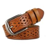 Vintage Genuine Leather Women's Belt Fit For Waist Size 66-84CM