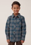 Cotton On Rugged Long Sleeve Shirt - Stargazer hot Choccy Plaid