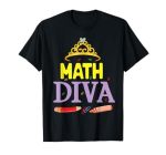 Math Diva Student Senior Teacher Happy Back To School Day T-Shirt