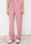 Limited Edition Light Pink Straight straight Fit Pleated Woven Trousers