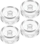 4 Piece Crystal Glass Fermentation Weights For Wide Mouth Jars - Transparent 7 Cm Lid Set