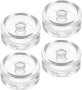 4 Piece Crystal Glass Fermentation Weights For Wide Mouth Jars - Transparent 7 Cm Lid Set