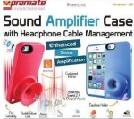 Promate ORATOR-I5 Iphone 5 Sound Amplifier Case For Iphone 5 5S With Headphone Cable Management Colour: Black Sound Amplifier Ca