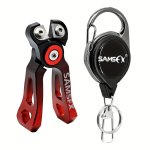 Samsfx Fishing Scissors With Retractor - Nipper And Tether Combo - Wire Clipper And Line Cutter - Essential Tool For Easy And Pr