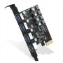 New USB Type A Expansion Card Desktop Computer 4-PORT Rear Front