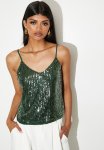 Co-ord Sequins Cami - Emerald