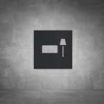 Lounge Sign D02 - Black - Powder Coated Aluminum