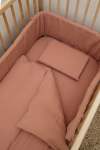 Dusty Rose Muslin Cot Duvet Cover - Incl Pillow Inner