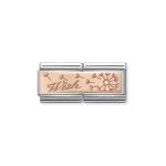 Rose Gold Wish Dandelion Double Link