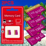 2-PACK Micro Sd Cards - 512MB & 256MB Flash Tf Storage Cards For Cameras Smartphones Tablets Pcs Car Audio Game Consoles - Secur