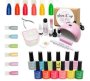 High Quality Uv Glam Gel Starter & Soak-off Bowl 25 PC Kit -pink Lamp Pastel & Neon