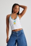 Graphic Halter Top - White lemons