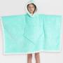 Kids 2 In 1 Turquoise Stars Hooded Poncho Blanket