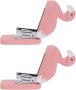 2 Pcs Wooden Animal MINI Staplers Cute Pink Desktop Stapler Set Heavy Duty