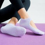 Women's Backless Non-slip Yoga Socks Breathable Grips Sports Socks For Pilates Barre Ballet