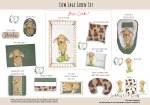 Cot Duvet Bedding Cow Sage Green Set