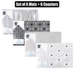 Place Mat Pp W coasters 6PC 43X28CM Asst
