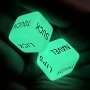 2PCS Glow-in-the-dark Love Dice For Couples - Perfect For Date Night Anniversary & Valentine's Gifts No Batteries Required