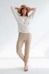 Boatneck Knit Ivory Stripe - XL