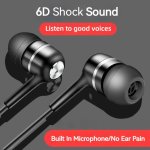 Premium Wired Earphones With Microphone - Perfect For Smartphones Computers Gaming Karaoke. In-ear Design With Remote Control An