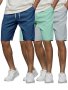 3-pack Set Of Men's Lightweight And Breathable Comfy Shorts With Drawstring And Pockets In Solid Color Casual And Trendy Shorts For Summer Beach And