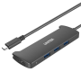 UNITEK V300A Interface Hub USB 3.2 Gen 1 3.1 Gen 1 Type-c 5000 Mbit/s Black
