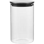 Canister Glass Silver Lid 1 Ea