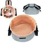 Barrel Drawstring Makeup Bag Large Travel Makeup Bag Portable Large Capacity Cosmetic Bag Toiletry Organizer For Travel Accessor