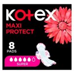 Kotex Maxi Protect Super Pads With Wings 8 Pack