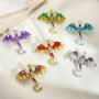 Fashionable Alloy Oil-dripping Flying Dragon Brooch For Men Accessory For Suits And Coats