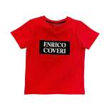 Coveri Boys Black Box Logo T-Shirt In Red - Red 7 To 8