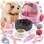 Vanvimen 16 Pcs Robot Dog Toys For Girls Toys For 3 4 5 6 7 8 Year Old Girls Kids Boys Realistic Robot Puppy