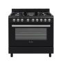 Elba Essential- 4 Burner GAS-2 Electric Plate Stove 90CM Black – 04/96CL727B