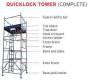 Quicklock Tower 10.05MH X 3.048 X 3.048 Painted Blue Complete Scaffolding