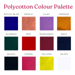 115CM Plain Polycotton Fabric Per Roll Assorted Colours - Burgandy Per 50M Roll